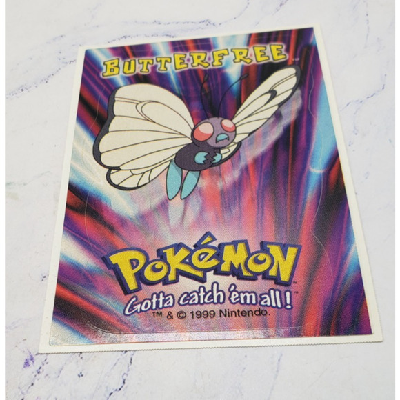 1999 Pokemon Sticker Butterfree A&A Global Vending Machine Pocket Monsters - Picture 3 of 4